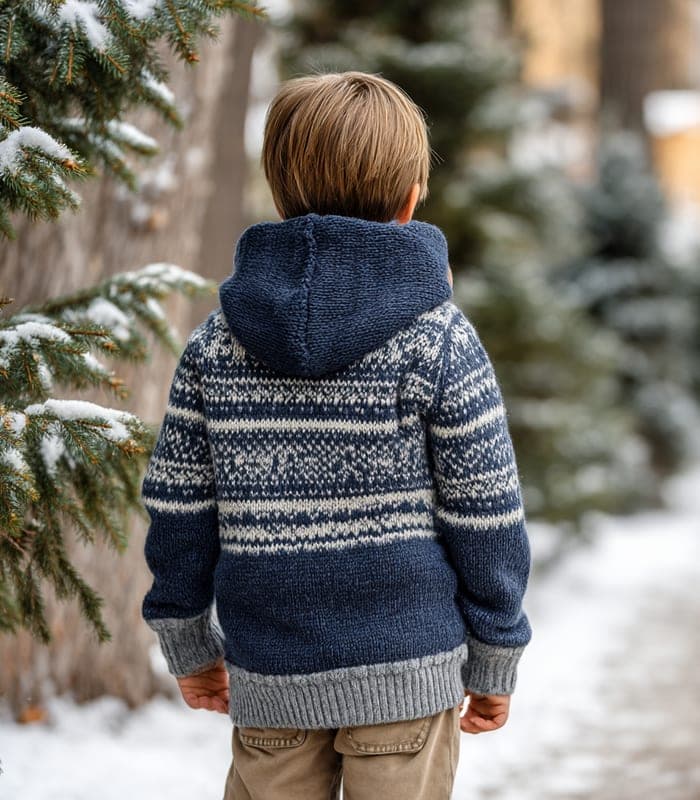 Kids' Cable-Knit Cashmere Hoodie — view 6