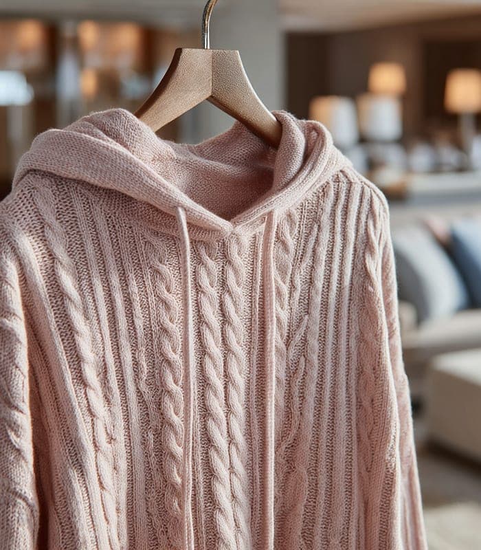 Kids' Nordic Pattern Wool-Blend Hoodie — view 6