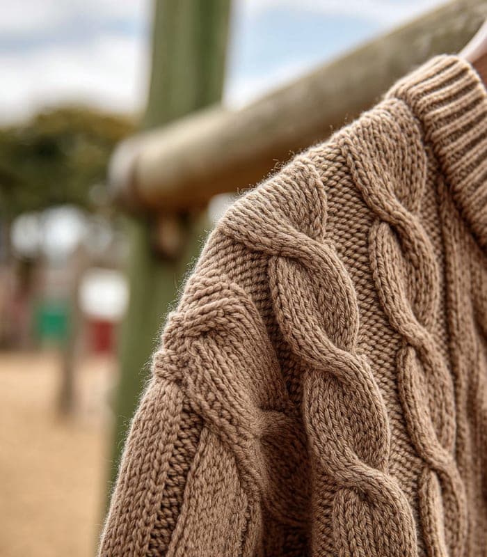 Kids' EcoSoft Cable Knit Sweater — view 5