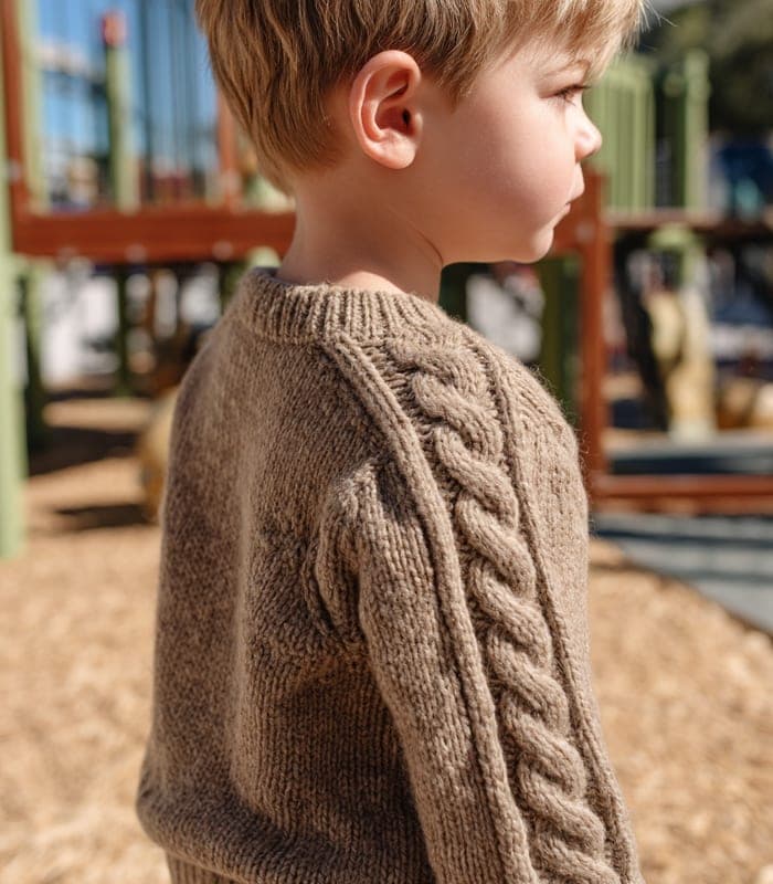 Kids' EcoSoft Cable Knit Sweater — view 6