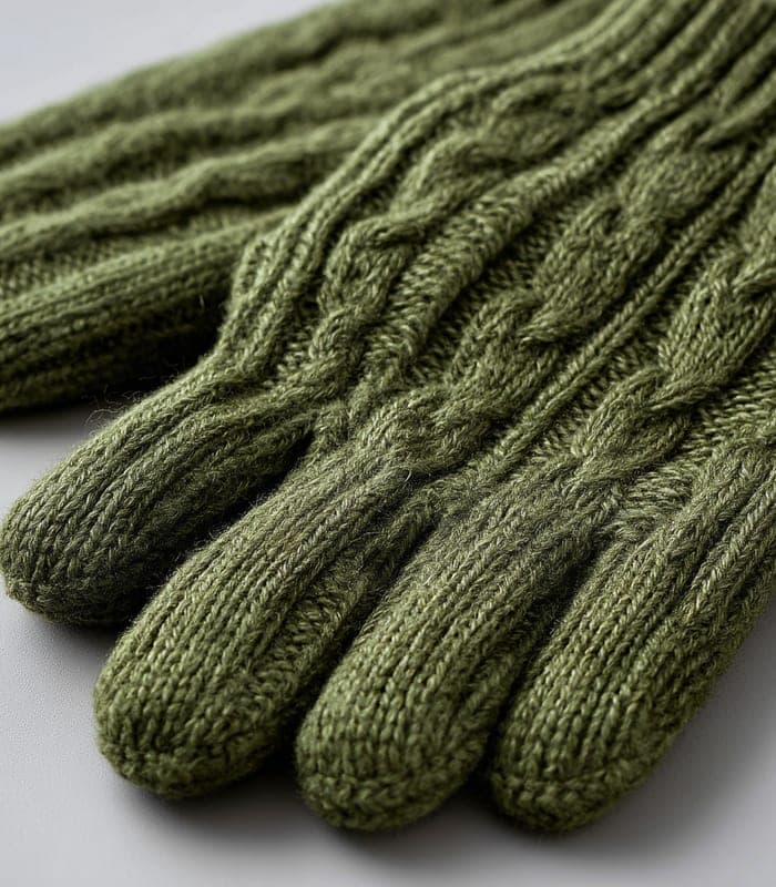 Cable Knit Wool Gloves — view 5