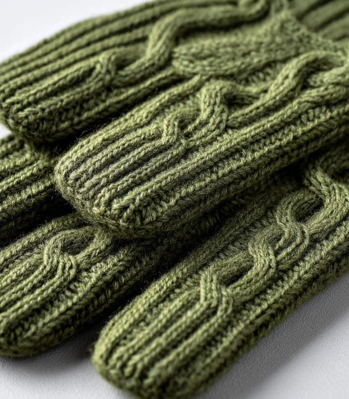 Cable Knit Wool Gloves — view 6