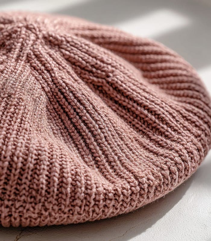 Elegant Knit Beret — view 6