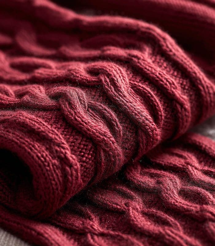 Lambswool Cable Knit Scarf — view 5