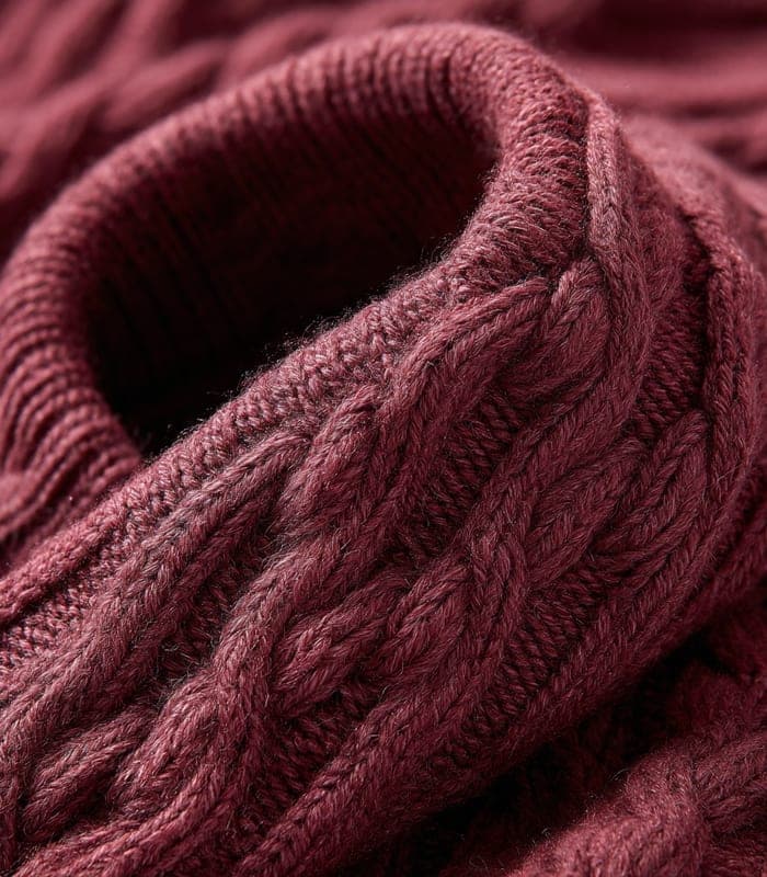 Lambswool Cable Knit Scarf — view 6