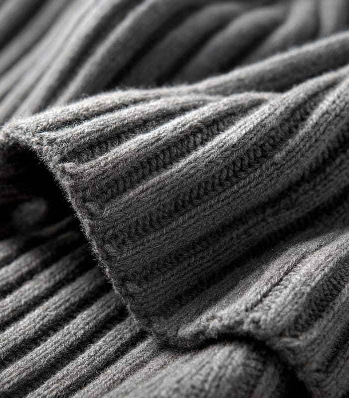 Merino Wool Ribbed Scarf — view 6