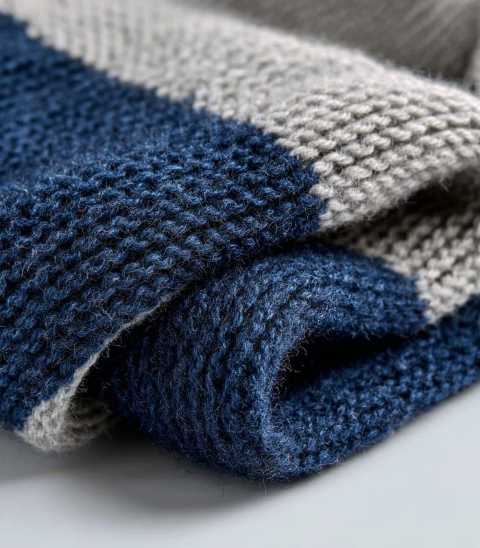 Recycled Wool Blend Color-Block Scarf — view 5
