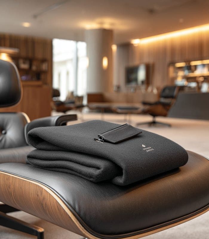 Luxurious Cashmere-Blend Travel Blanket