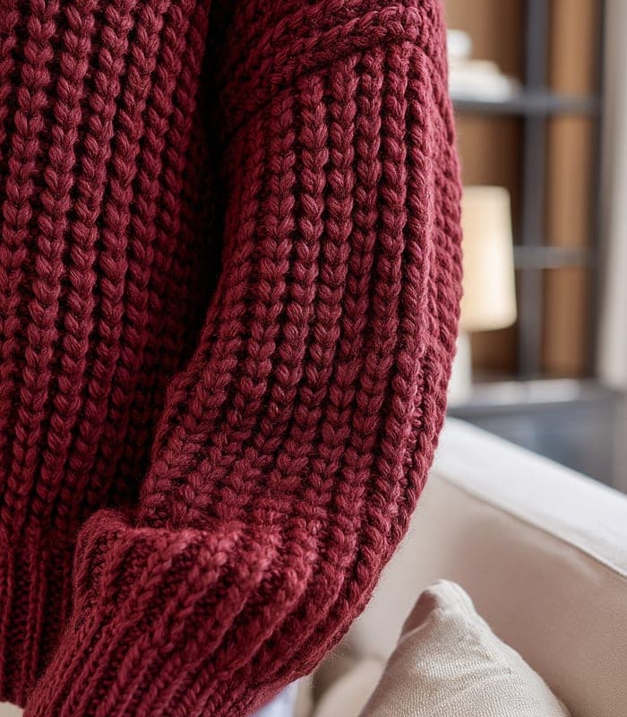 Maternity Chunky Knit Maternity Sweater with High-Low Hem — view 5
