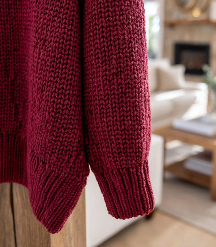 Maternity Chunky Knit Maternity Sweater with High-Low Hem — view 6