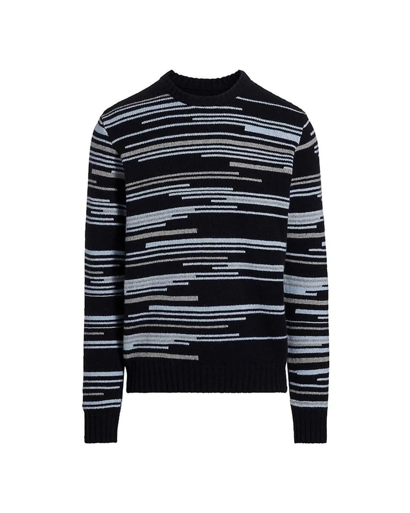 Men's Abstract Space Dye Mohair Wool Sweater — view 5