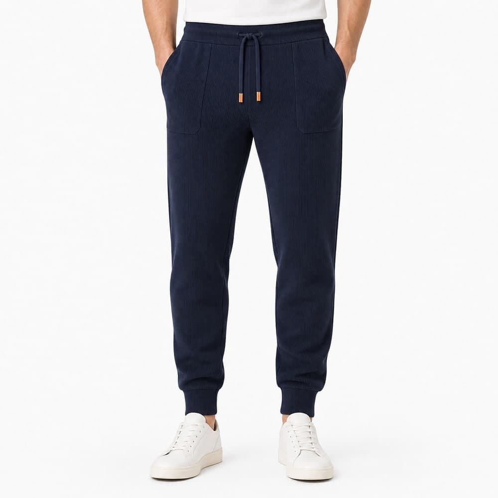 Men's Cotton Cashmere Drawstring Knit Pants
