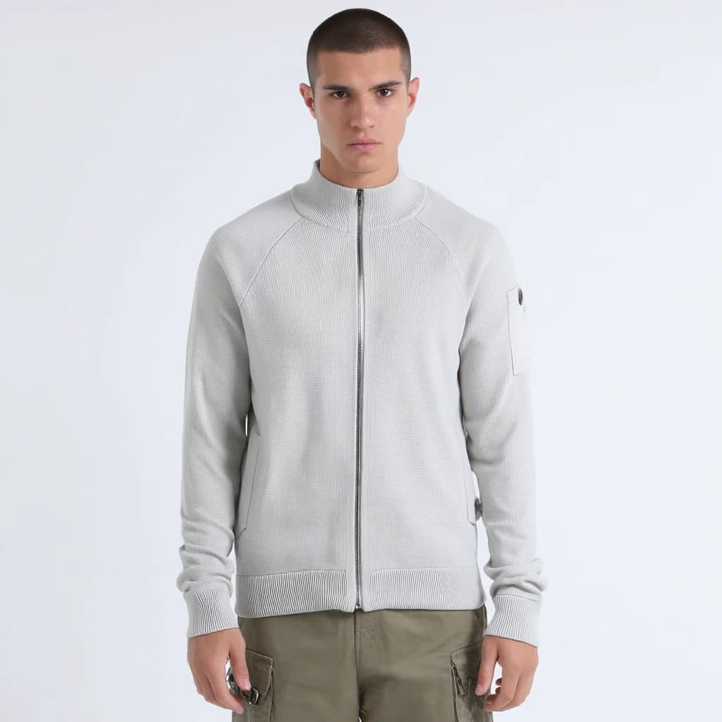 Men's Cotton Full Zip Knit Jacket