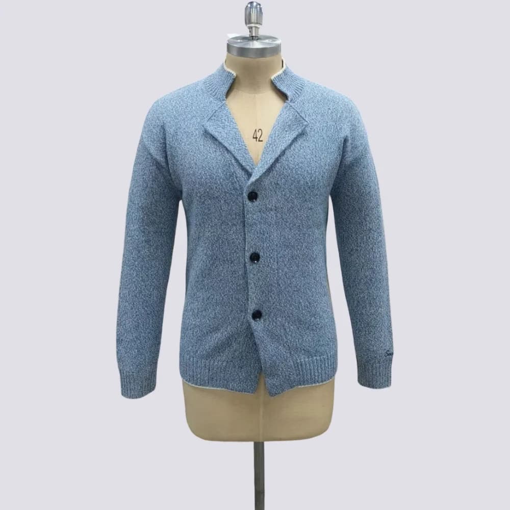 Men's Cotton V Neck Cardigan — view 5