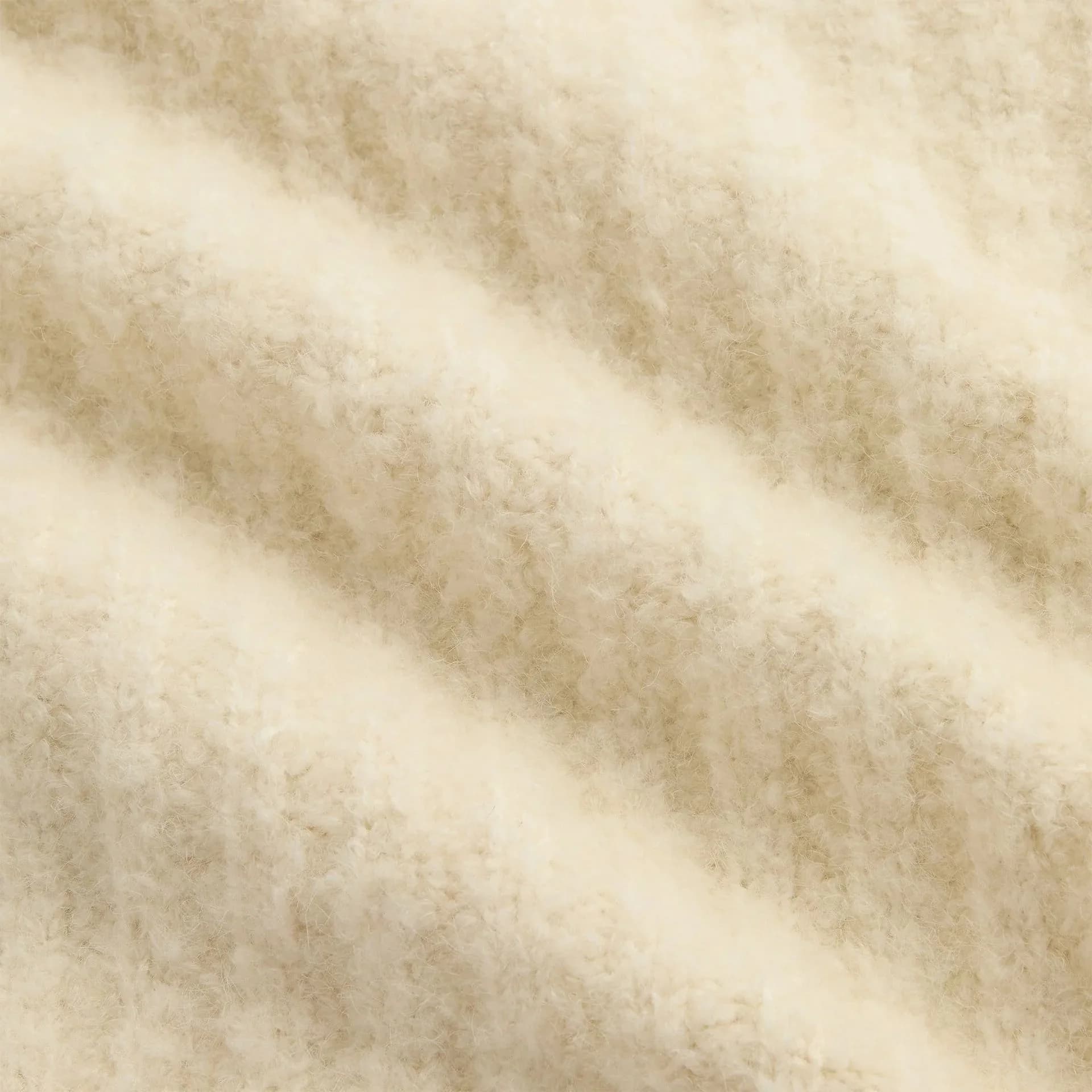Men's Cream Cable Knit Quarter Zip Mock Neck Sweater — view 4