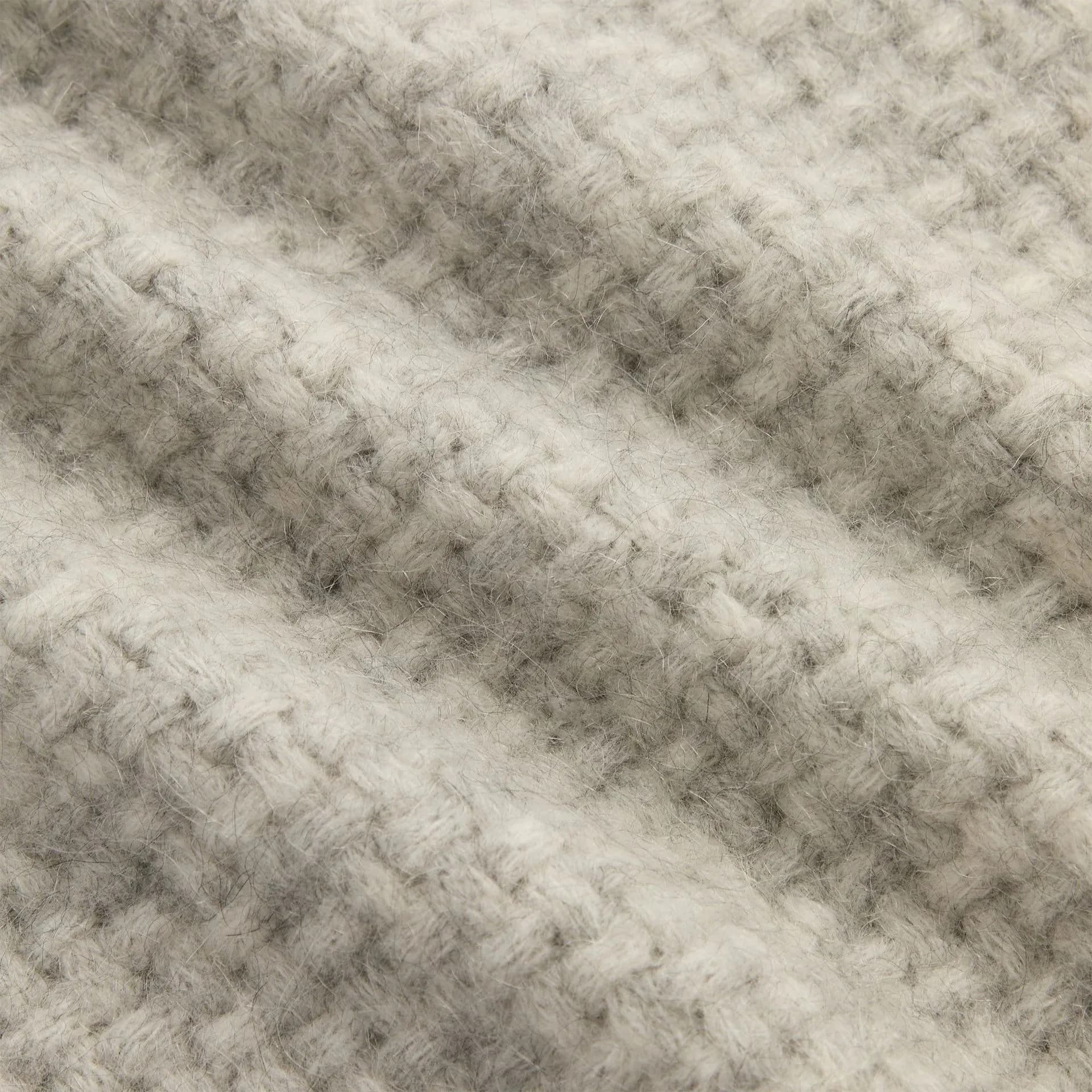 Men's Grey Textured Full Zip Cardigan — view 5