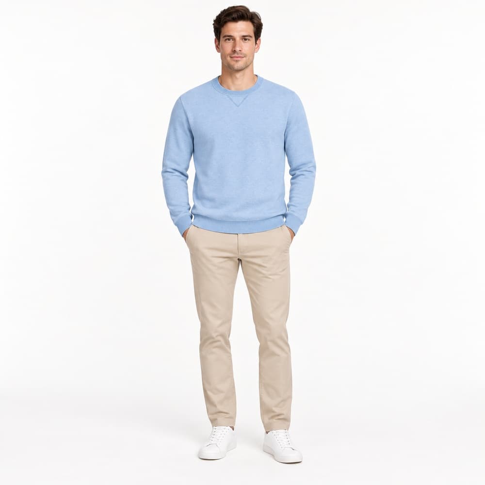 Men's Multicolour Crew Neck Knit Vest