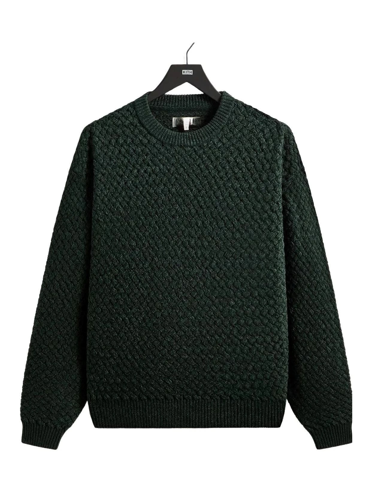 Men's Olive Green Crew Neck Sweater — view 4