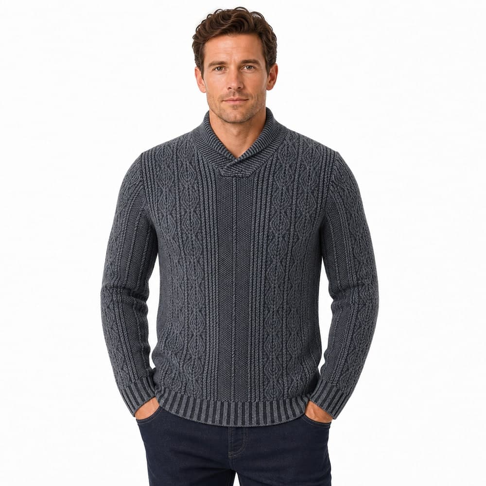 Men's Pattern V Neck Sweater