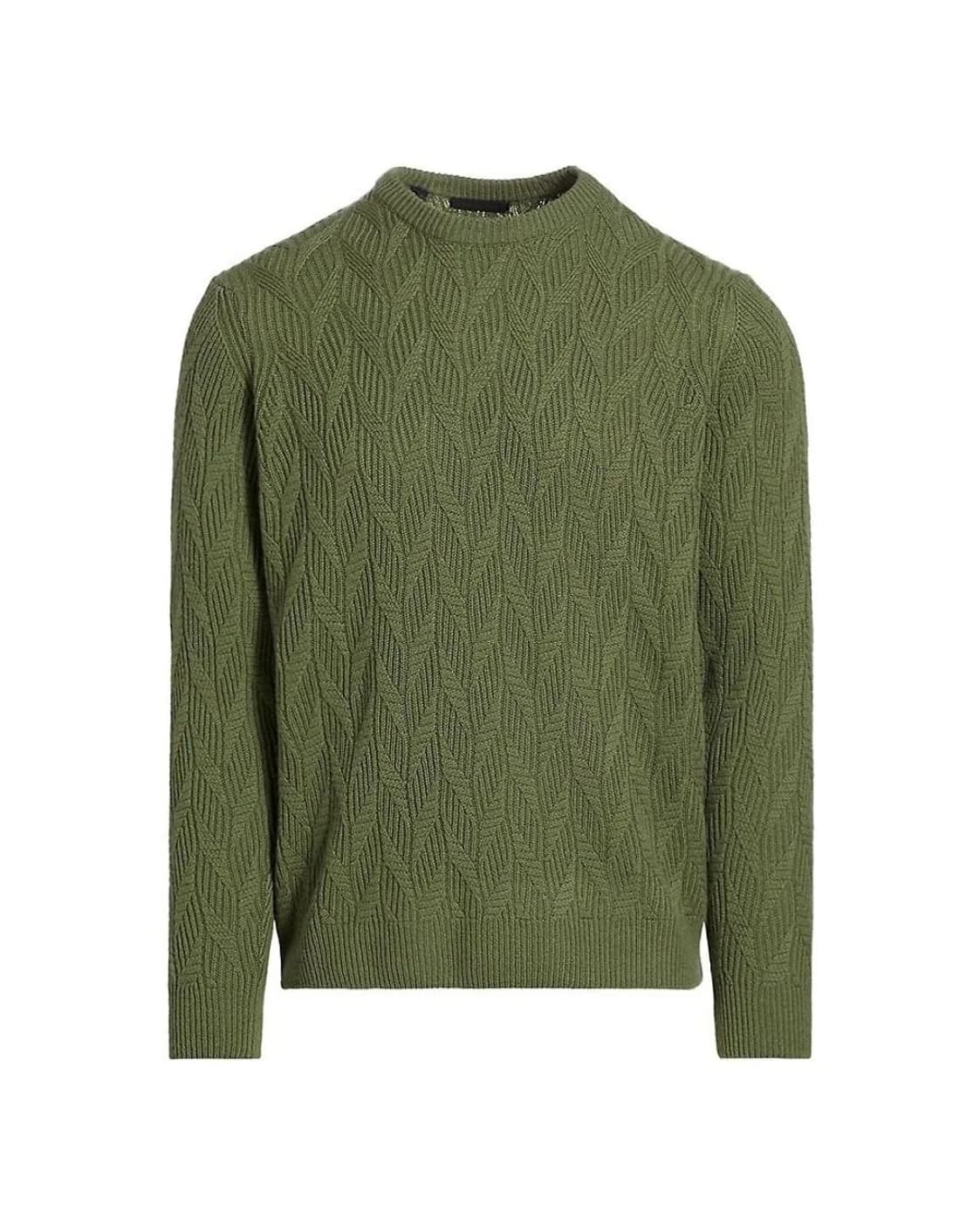 Men's Textured Leaf Jacquard Cotton Sweater — view 6