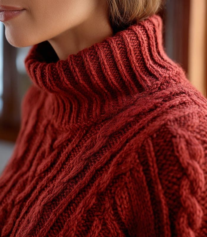 Pet Classic Cable-Knit Turtleneck — view 6