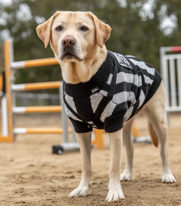 Pet Sporty Striped Performance Sweater