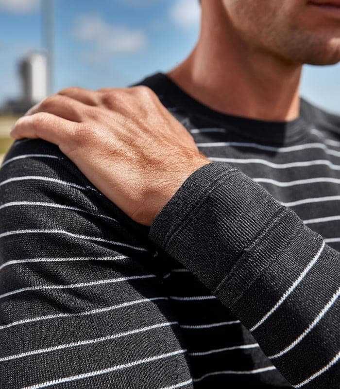 Pet Sporty Striped Performance Sweater — view 6