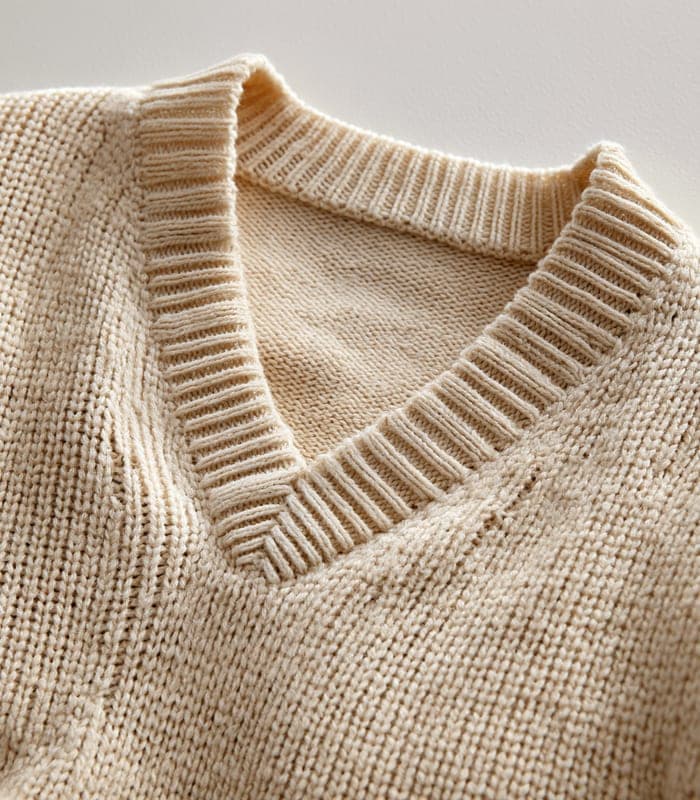 Women's Classic Ribbed V-Neck Pullover — view 5
