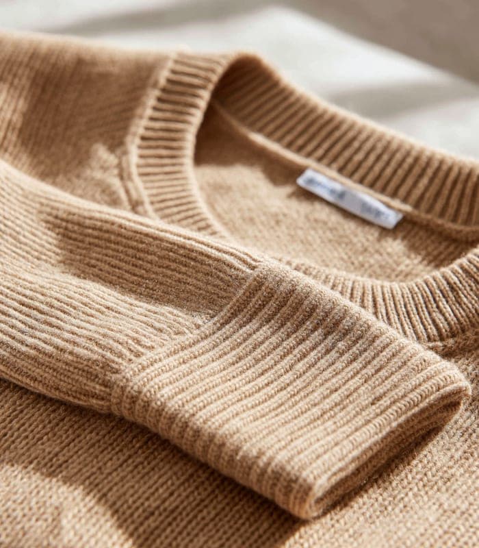 Women's Ribbed Merino Wool Crew Neck Sweater — view 5