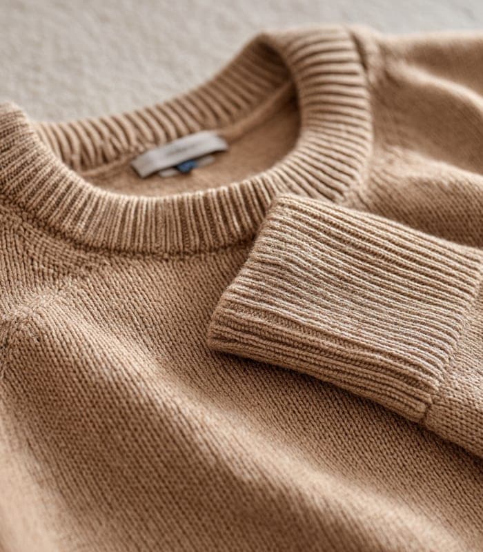 Women's Ribbed Merino Wool Crew Neck Sweater — view 6