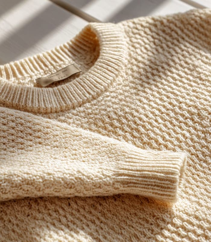 Women's Textured Wool-Blend Crew Neck Sweater — view 5