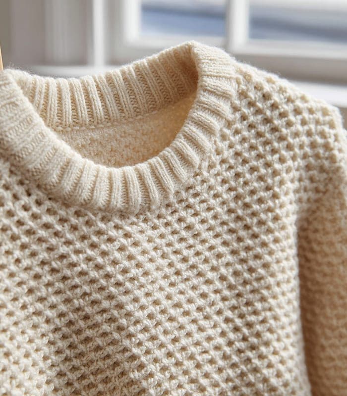 Women's Textured Wool-Blend Crew Neck Sweater — view 6