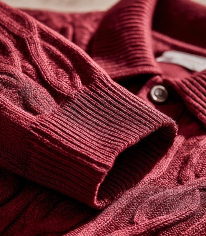 Women's Cable-Knit Polo Sweater — view 5