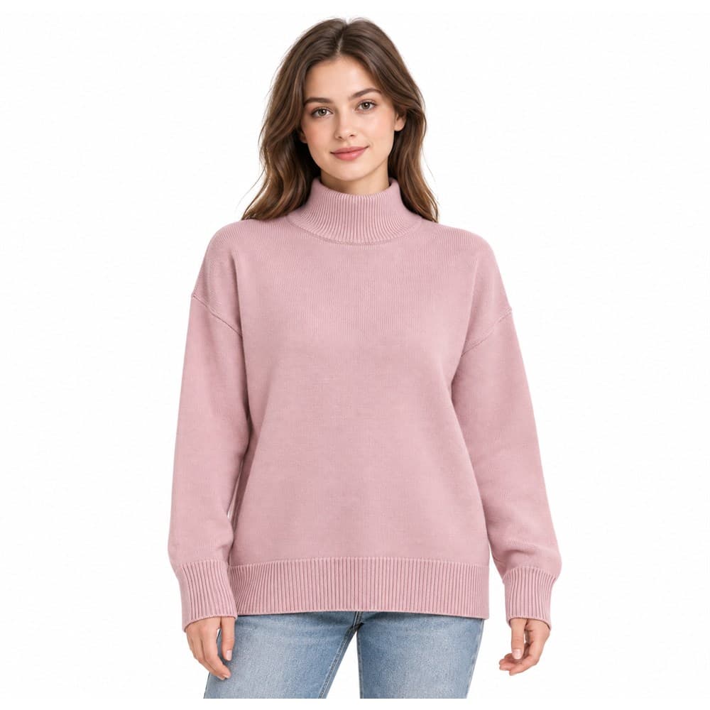 Women's Pink Crew Neck Sweater