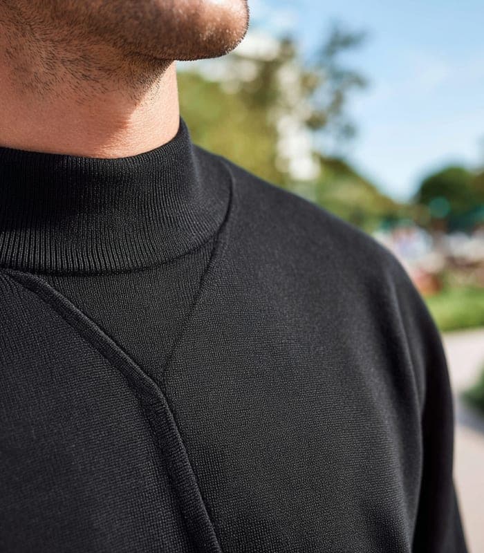Women's High-Neck Sweater with Side Slits — view 6