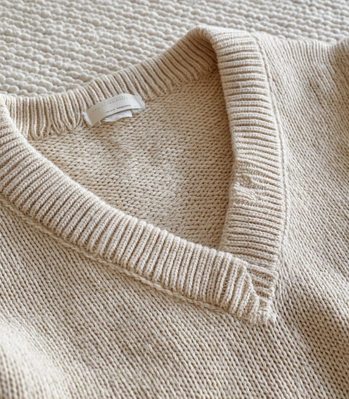 Women's Classic Ribbed V-Neck Pullover — view 6