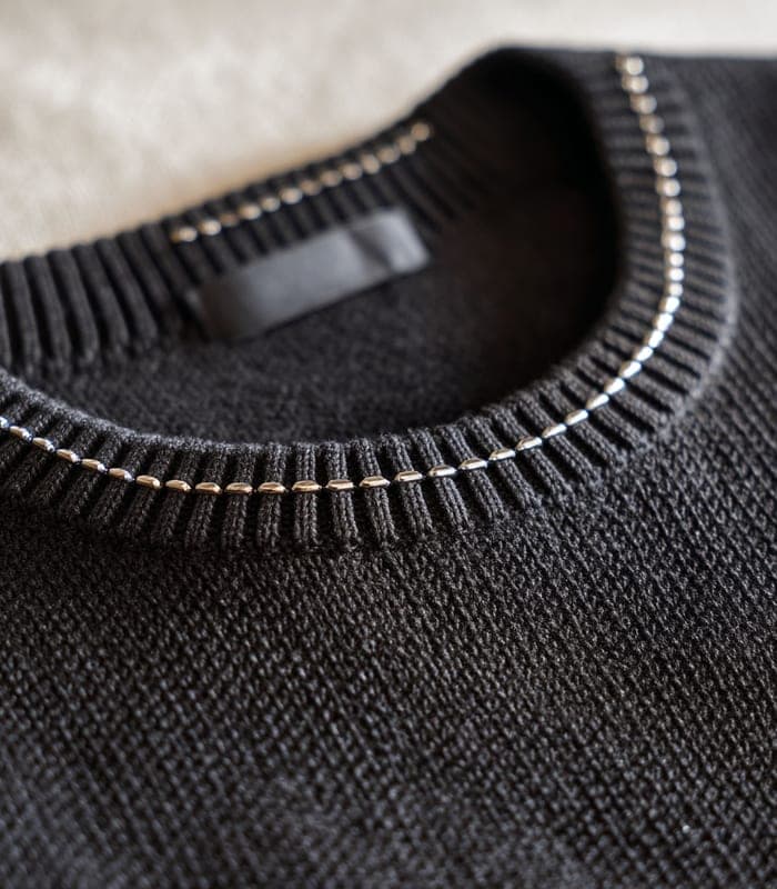 Women's Fitted V-Neck Sweater with Subtle Embellishments — view 5