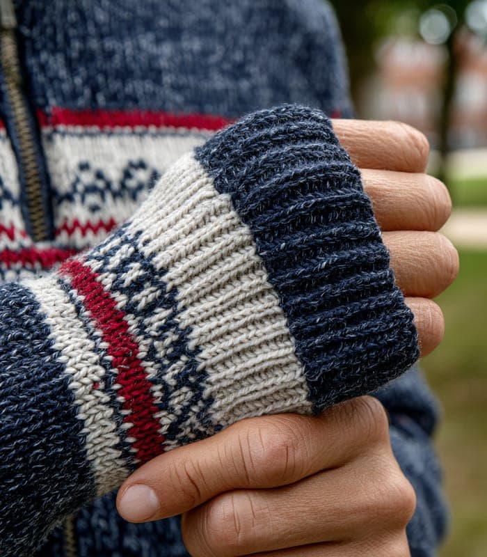 Women's Fair Isle Patterned Zip Cardigan — view 5