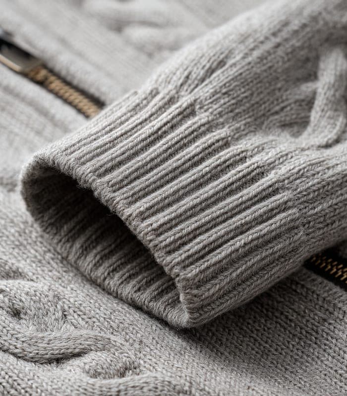 Women's Textured Cable-Knit Zip Cardigan — view 5