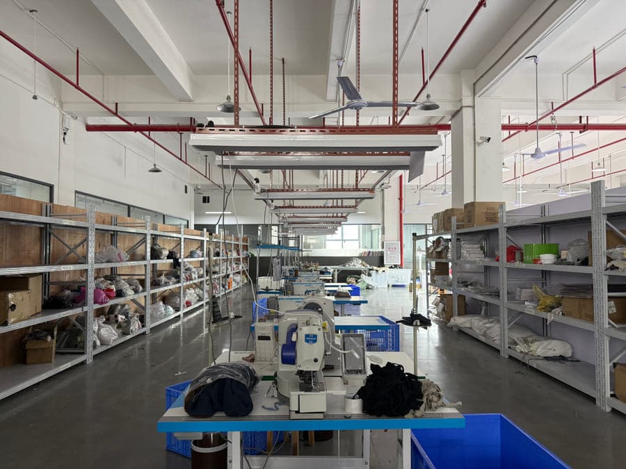 Packing area with staged finished goods