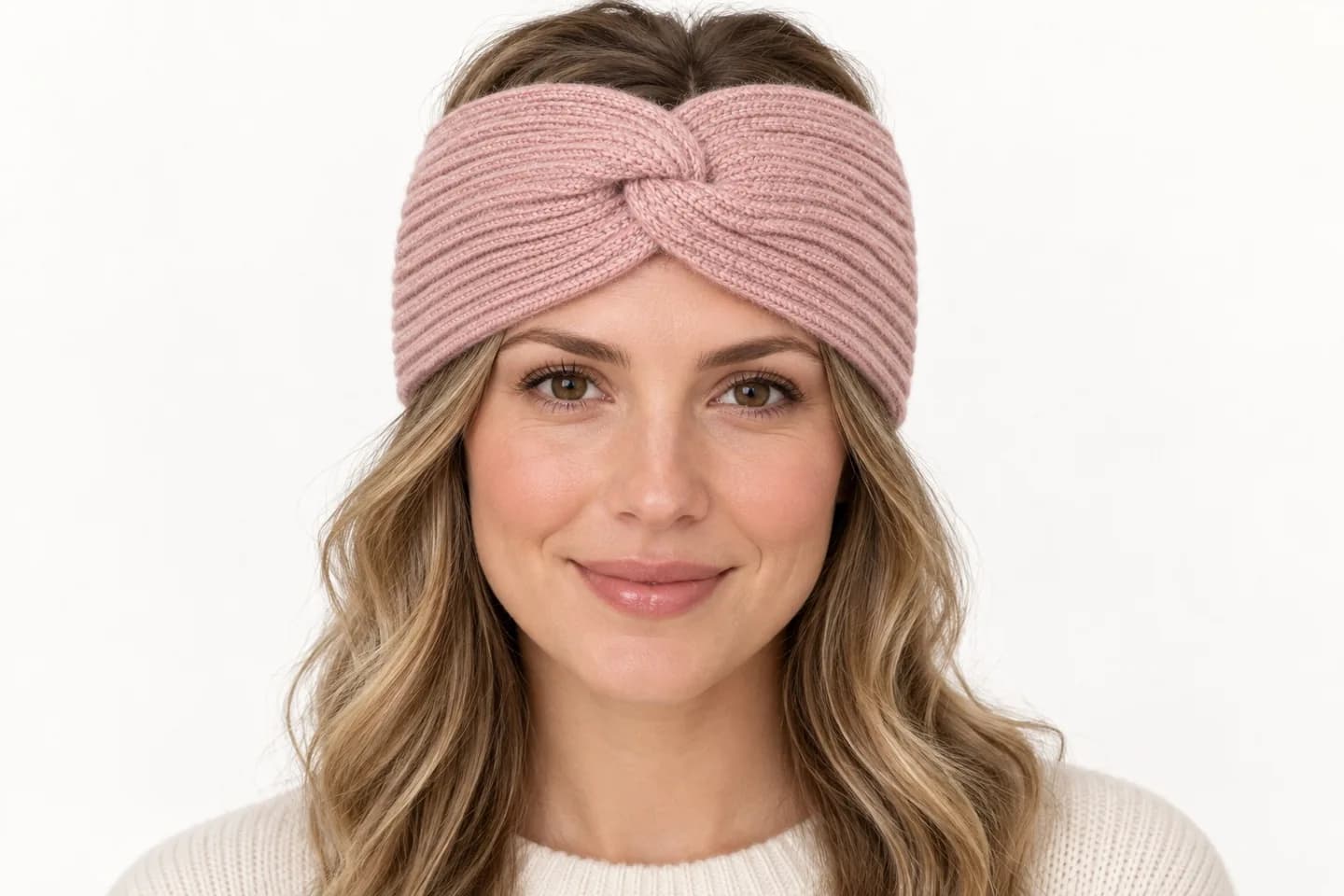 Twist-Front Knit Headband - model or use reference (AI development concept)