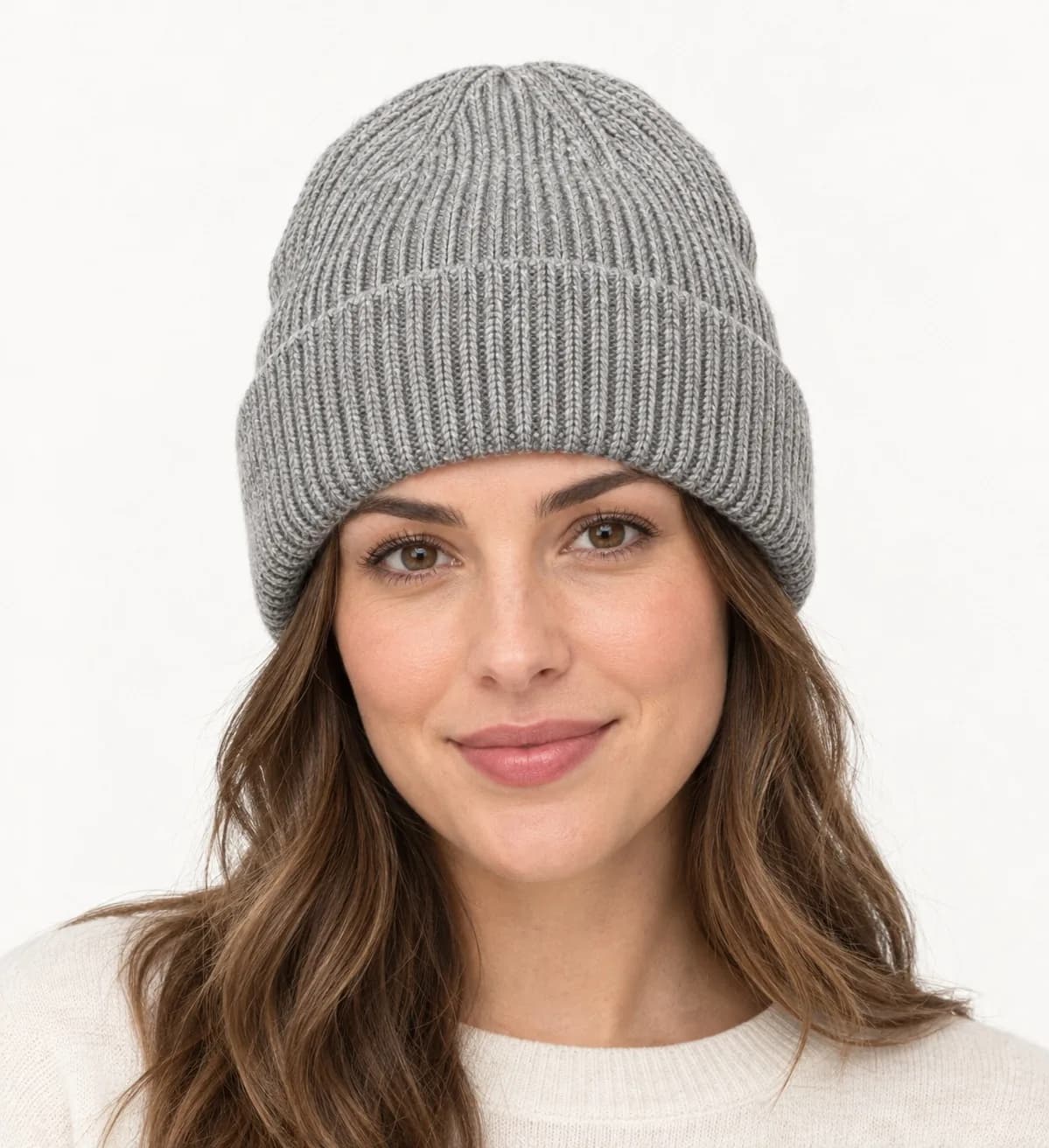Recycled-Yarn Ribbed Beanie Development - model or use reference (AI development concept)