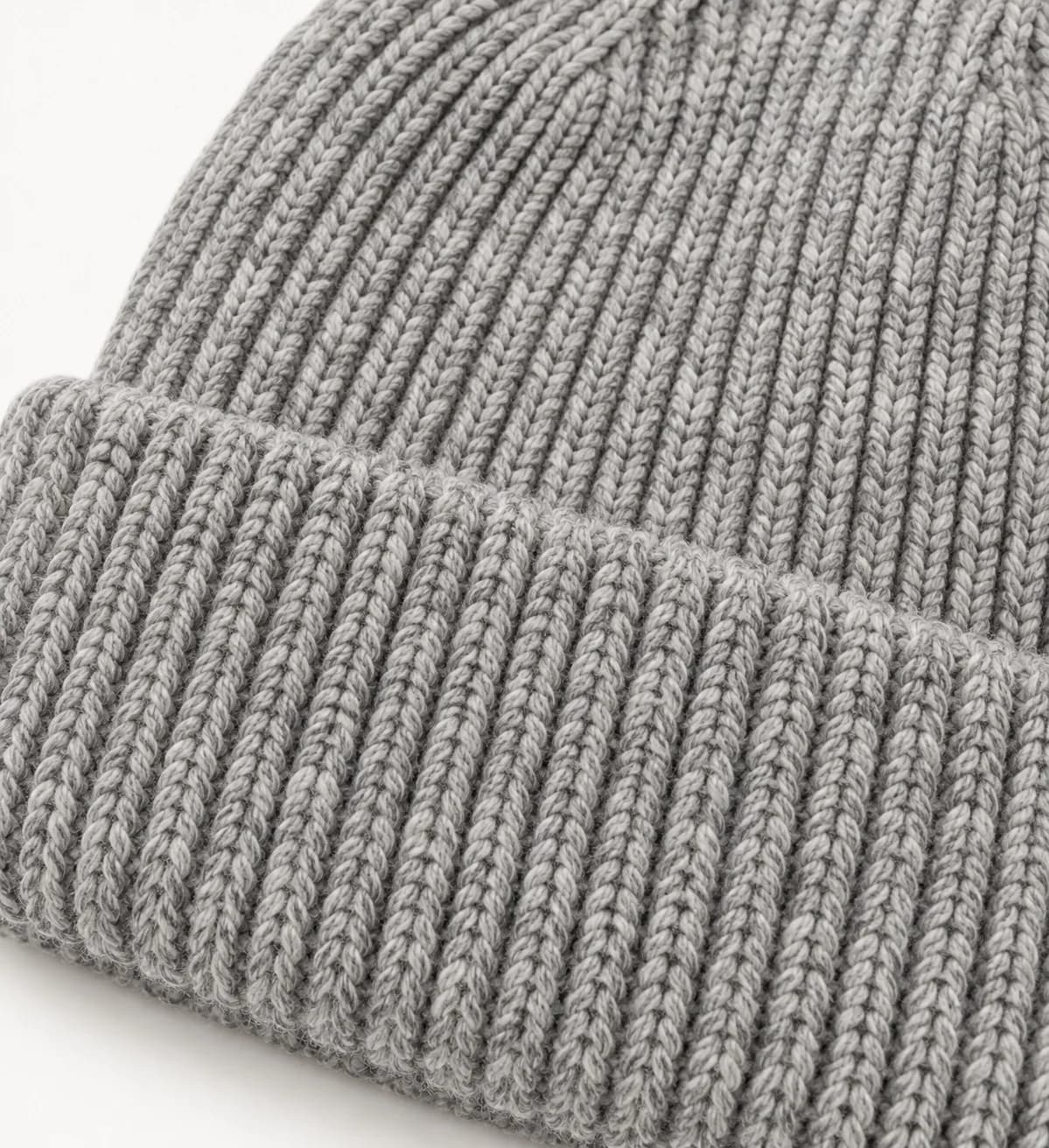 Recycled-Yarn Ribbed Beanie Development - texture reference (AI development concept)