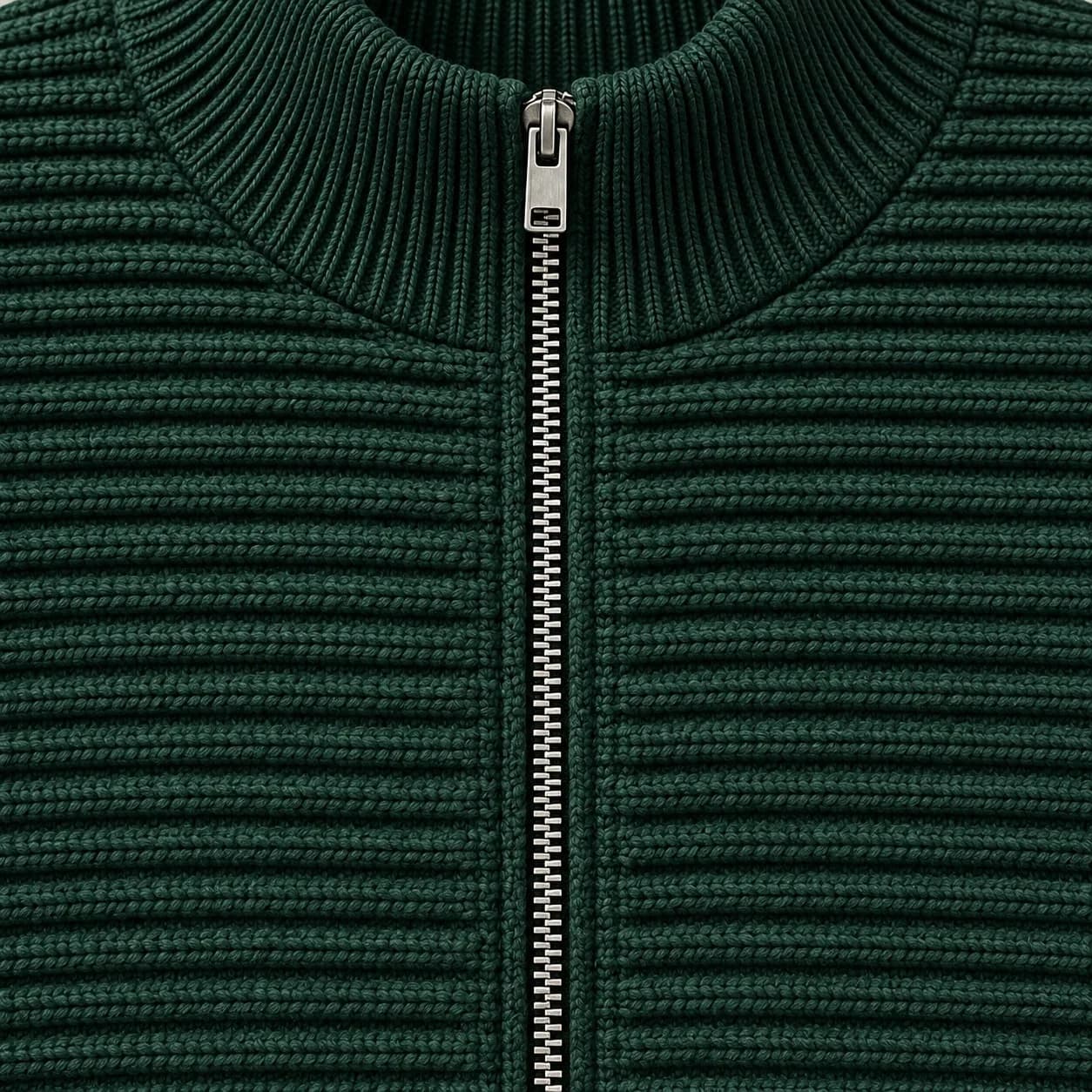 Men's Ottoman-Rib Full-Zip Knit Jacket - texture reference (AI development concept)
