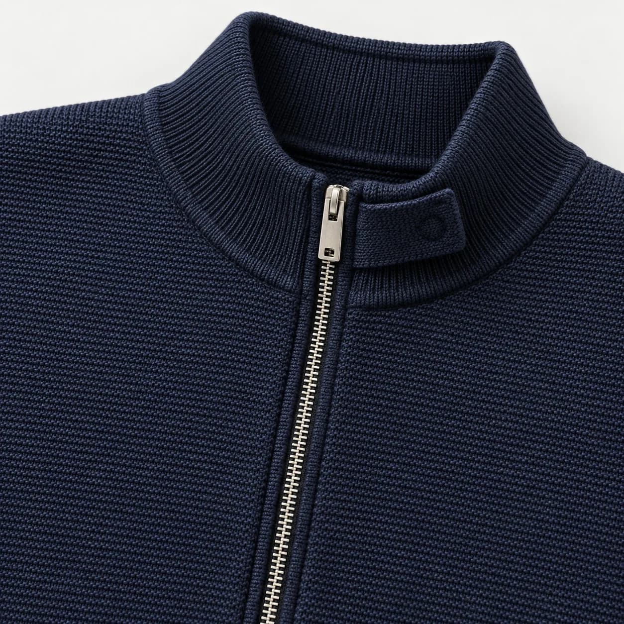 Men's Cotton Knit Harrington Jacket - texture reference (AI development concept)
