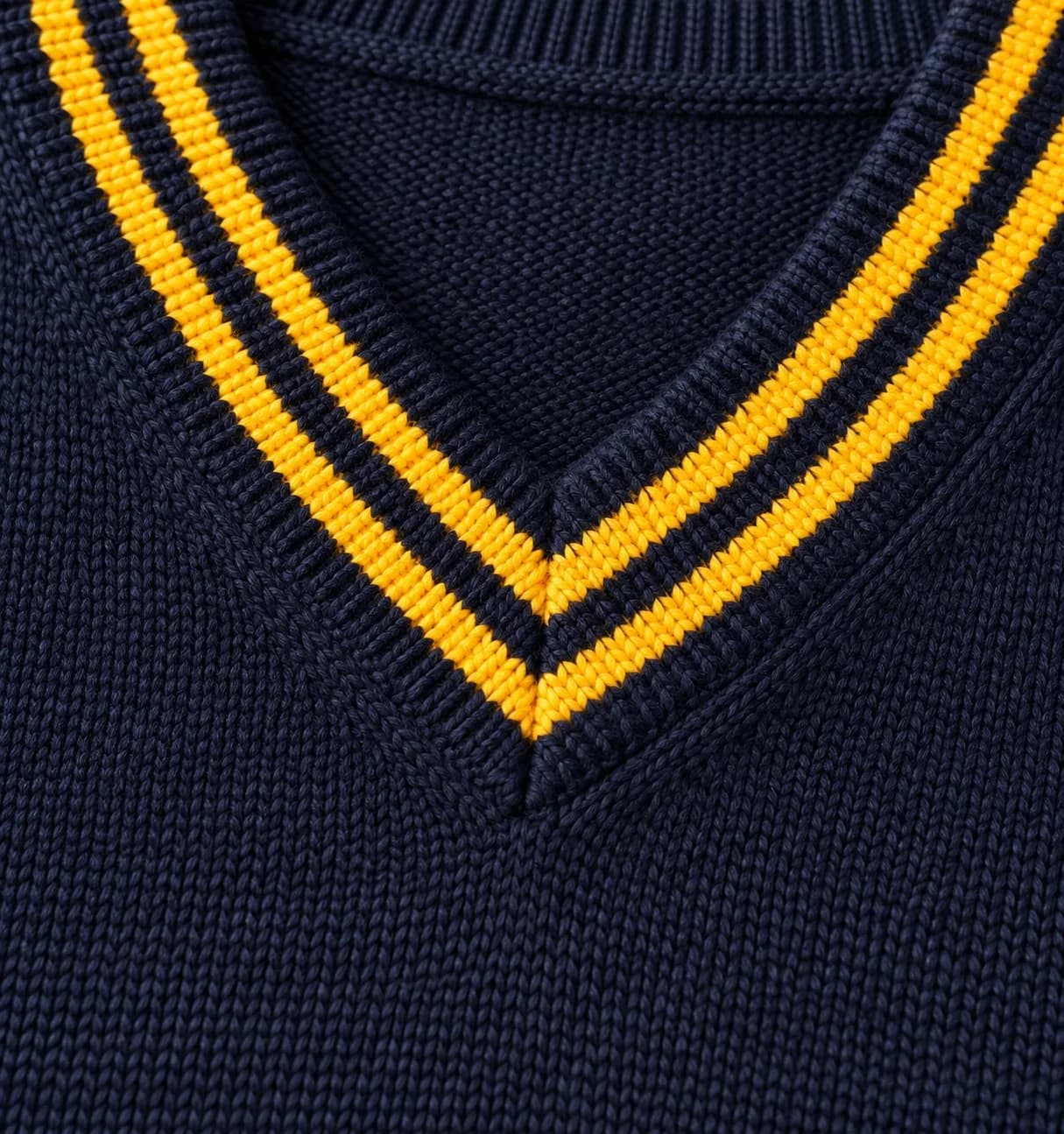 Kids Tipped V-Neck School Sweater - texture reference (AI development concept)