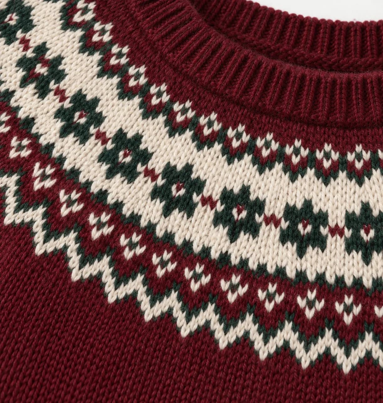 Girls Fair Isle A-Line Knit Dress - texture reference (AI development concept)
