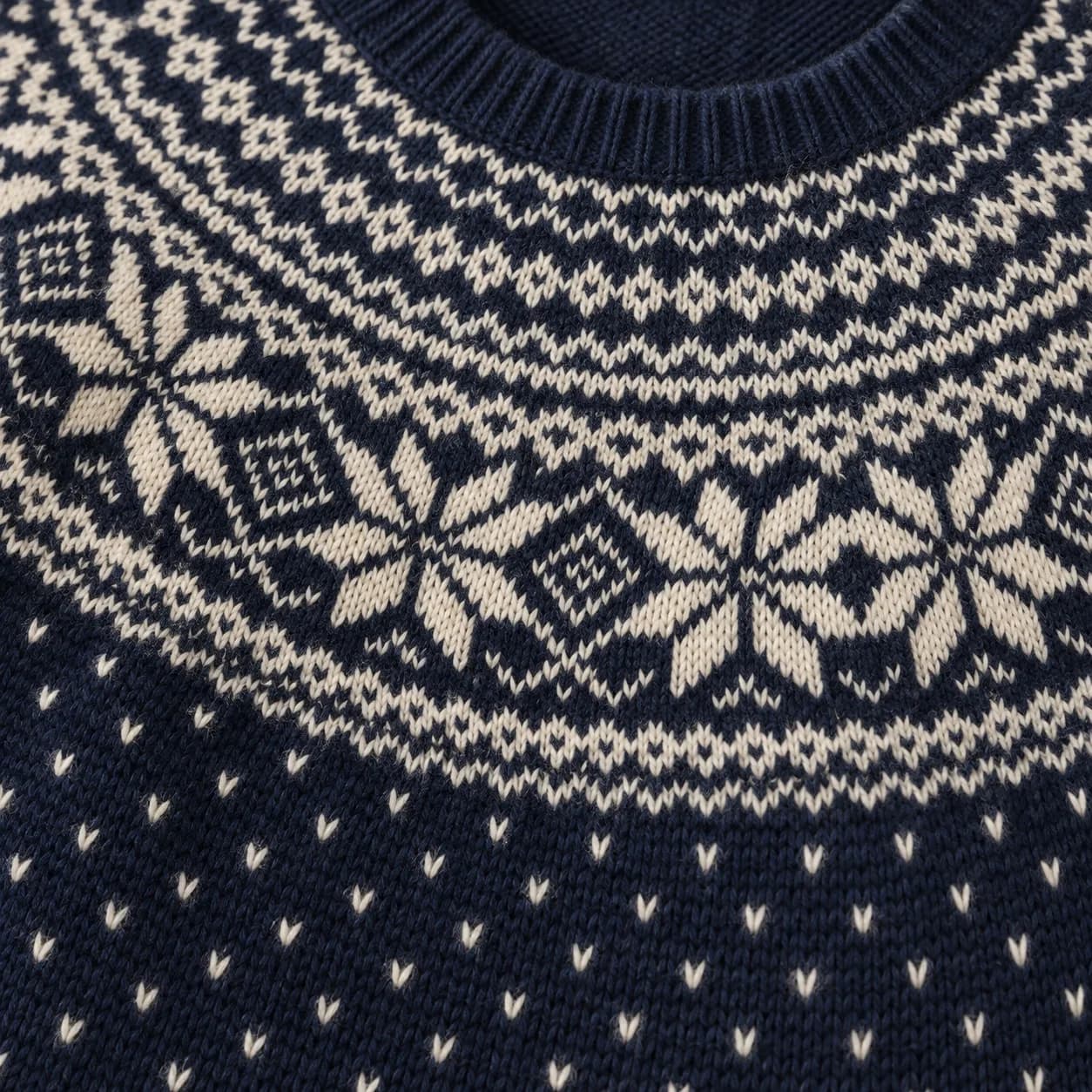 Men's Nordic Dotted Jacquard Crew Sweater - texture reference (AI development concept)